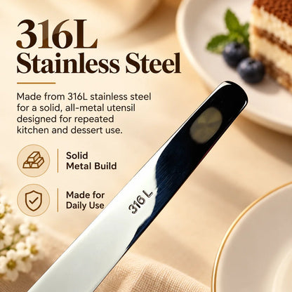 316L Stainless Steel Dessert Spade Spoon, Mirror Polished Thick Multi‑Purpose Spoon🥄