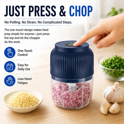 🔥Limited Time Buy One Get One Free!🔋 Wireless Mini Food Chopper with USB Charging
