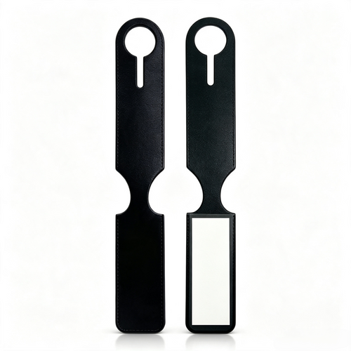 Black PU Leather Luggage Tag
