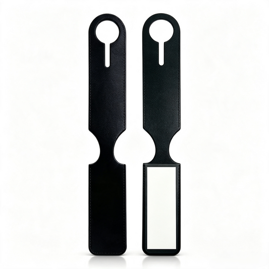 Black PU Leather Luggage Tag