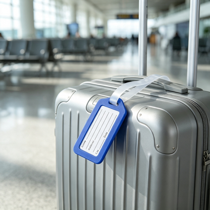 Blue Travel Luggage Tag
