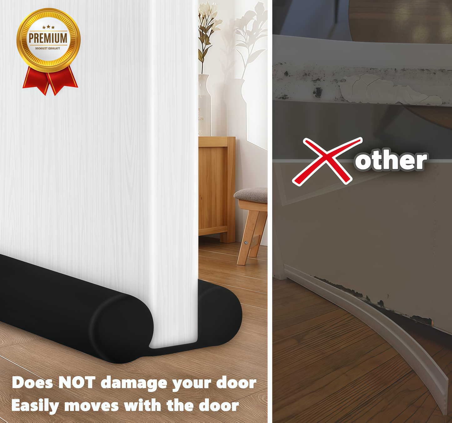 Adjustable Under Door Draft Stopper – Blocks Cold Air, Noise & Dust