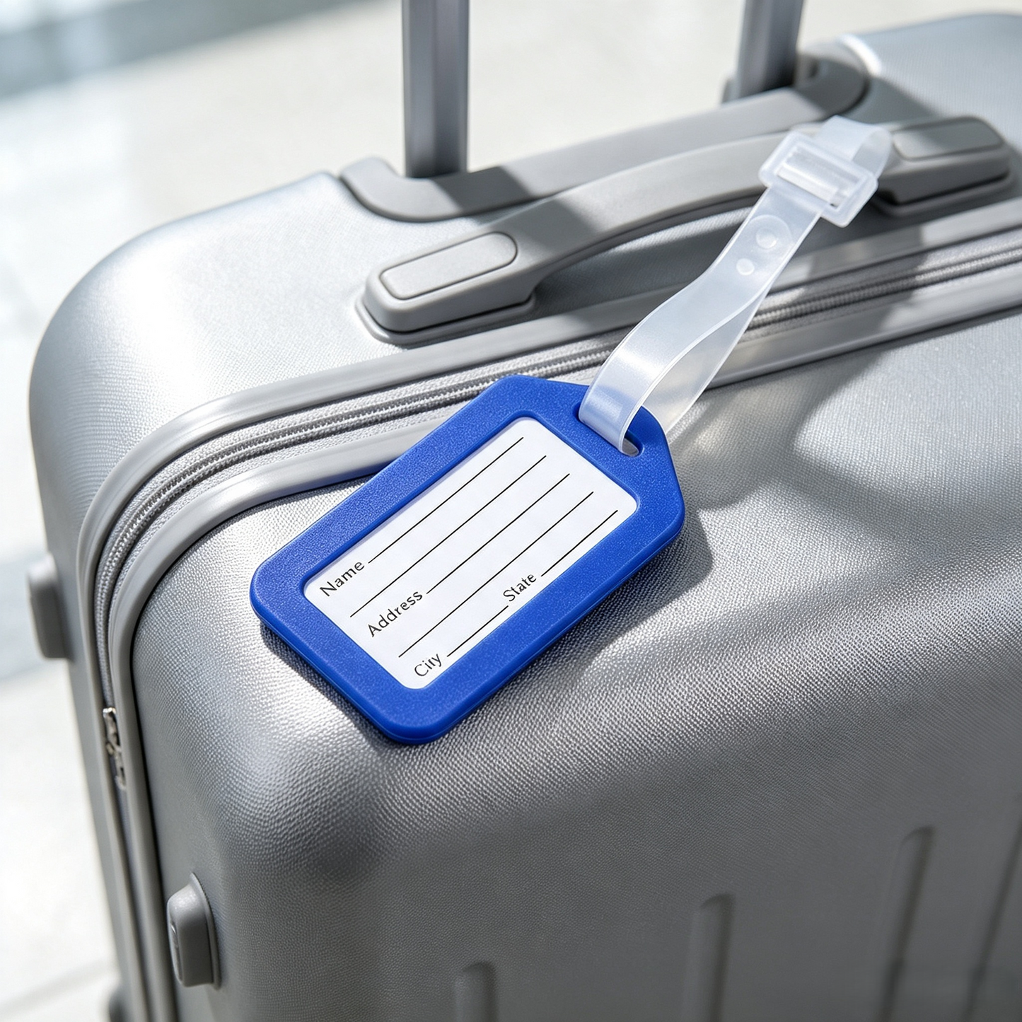 Blue Travel Luggage Tag