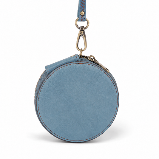 Light Blue Compact Coin Purse