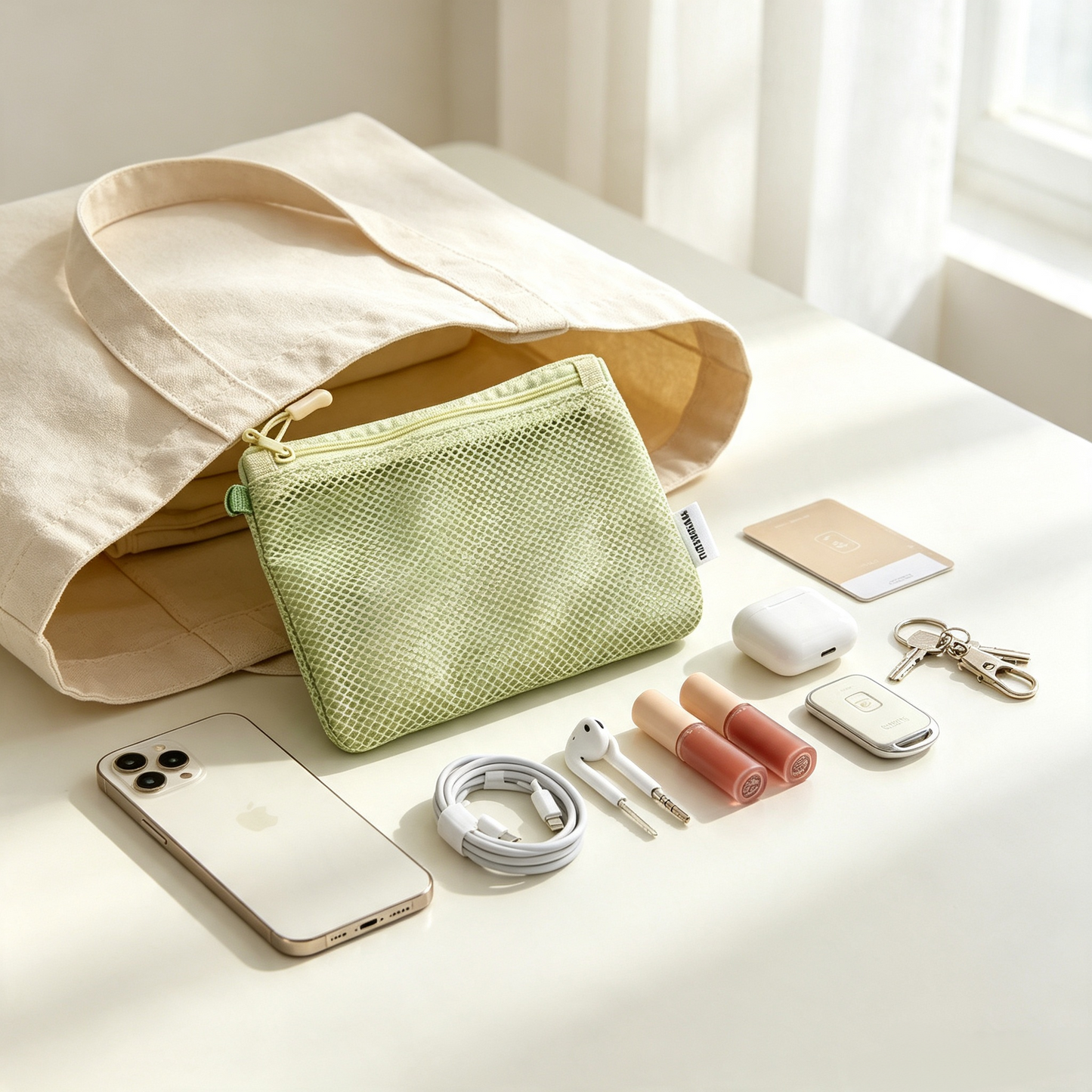Double-Layer Zipper Storage Pouch