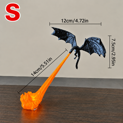 🔥Last Day: 60% OFF🔥 Firebreathing Dragon Book Nook | Realistic Flame Fantasy Shelf Decor