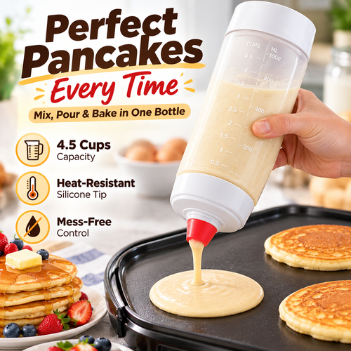⚡50K+ Sold 🔥 Selling Fast – 🫓4.5-Cup Pancake Batter Dispenser & Mixer
