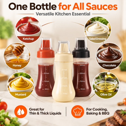 ⚡Limited Time 50% OFF 3-Pack Condiment Squeeze Bottles Set