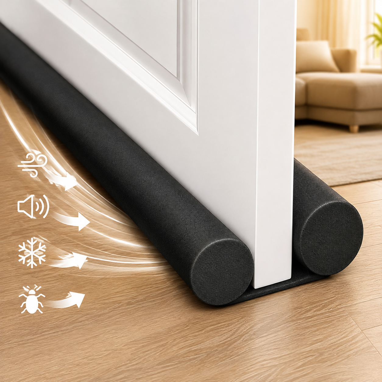Adjustable Under Door Draft Stopper – Blocks Cold Air, Noise & Dust