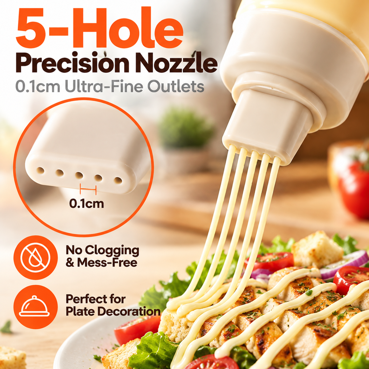 ⚡Limited Time 50% OFF 3-Pack Condiment Squeeze Bottles Set