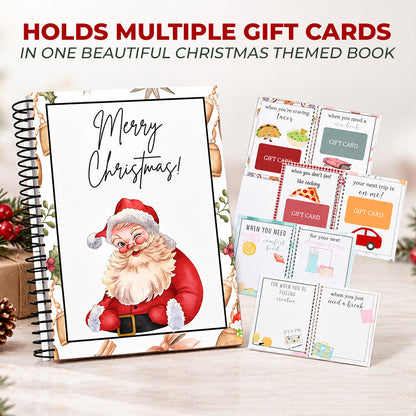 🔥 Last Day 50% OFF 🔥 Christmas Gift Card Book – 12 Gift Card Pages & Personal Message Holder