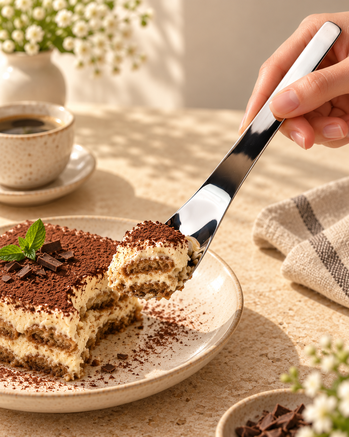 The Dessert Spade with creamy yogurt and blueberries