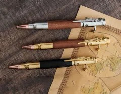 🖊100% Handmade Bolt Action Wooden Bullet PenTM | Crafted From Real Wood & Bullet Casing