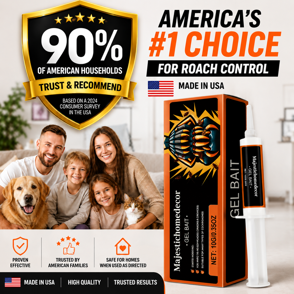 💥2026 Upgraded Formula Professional Cockroach Gel Bait – Eliminates Entire Nest
