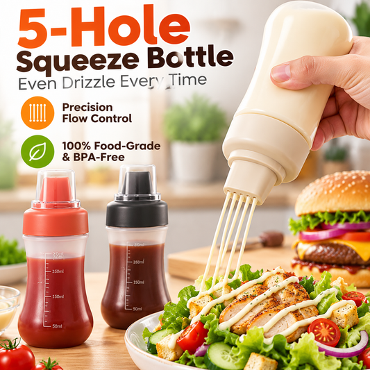 ⚡Limited Time 50% OFF 3-Pack Condiment Squeeze Bottles Set