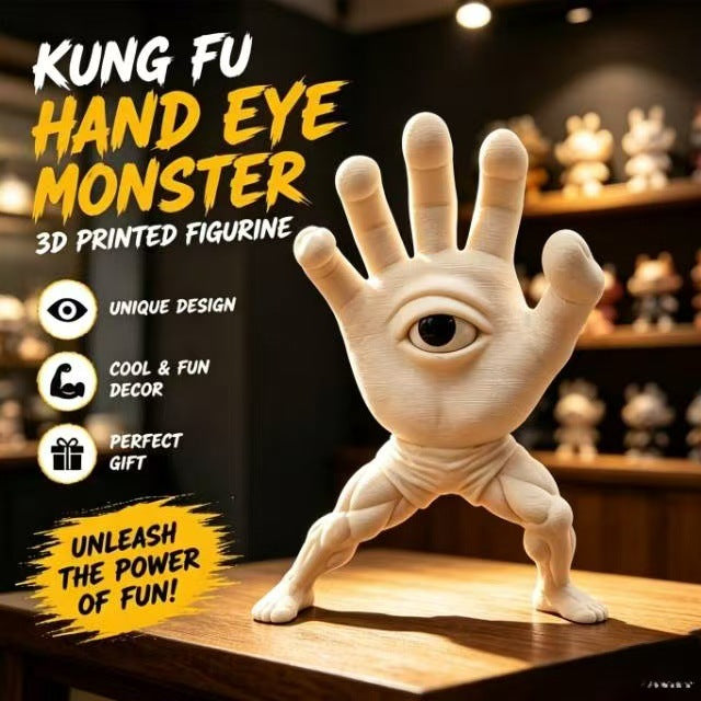 🔥Last Day: 50% OFF🔥 Kung Fu Hand Eye Monster | 3D Printed Quirky Desk Decor