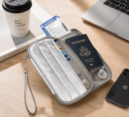 Silver Travel Accessory Organizer