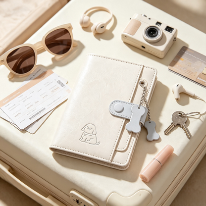 White Travel Document Organizer